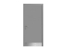 Влагостойкая межкомнатная дверь KAPELLI Classic Моноколор с нержавеющей накладкой 7040