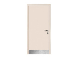 Влагостойкая межкомнатная дверь KAPELLI Classic Моноколор с нержавеющей накладкой 9001