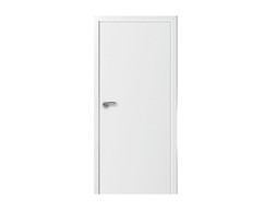 Межкомнатная дверь Kapelli Eco белая с алюминиевыми торцами